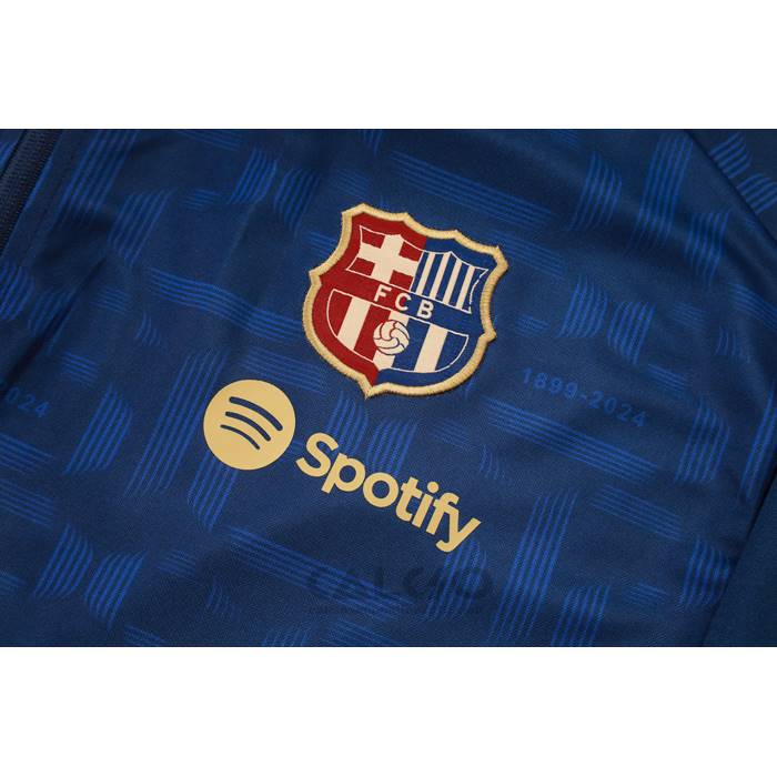 Tuta da Track di Giacca FC Barcellona Bambino 2024-2025 Blu Scuro